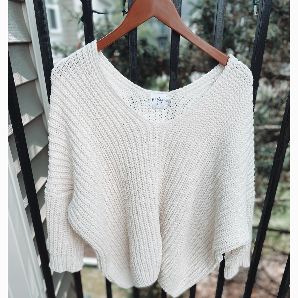 Princess Polly Chenille V Neck Oversized Sweater - Picture 3 of 6
